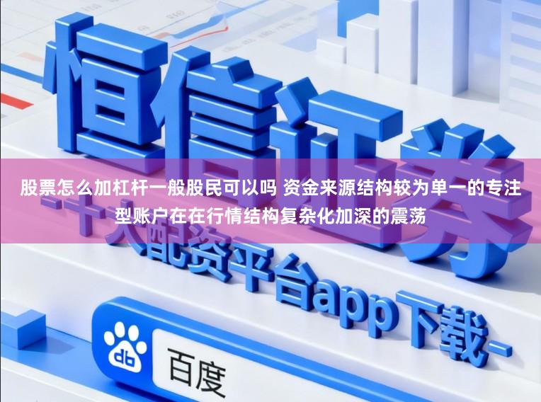 股票怎么加杠杆一般股民可以吗 资金来源结构较为单一的专注型账户在在行情结构复杂化加深的震荡